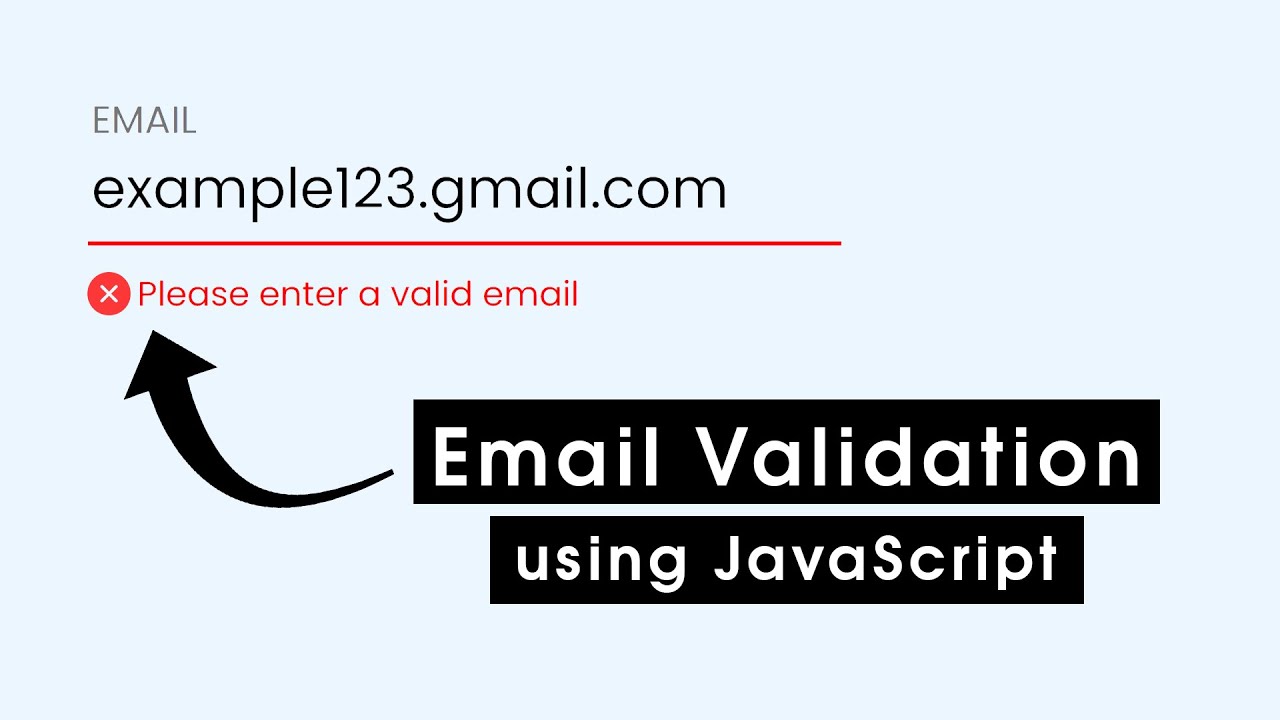 'Video thumbnail for How To Make Email Validation Using JavaScript _ Valid & Invalid Email Check In JavaScript'