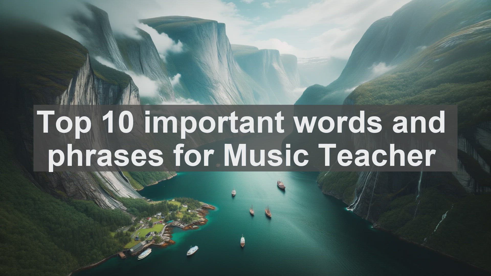 'Video thumbnail for Top 10 important words and phrases for Music Teacher'