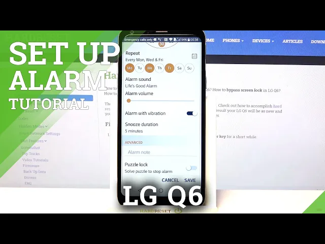 Video thumbnail for How to Personalize Alarm Clock on LG Q6 – Alarm Settings