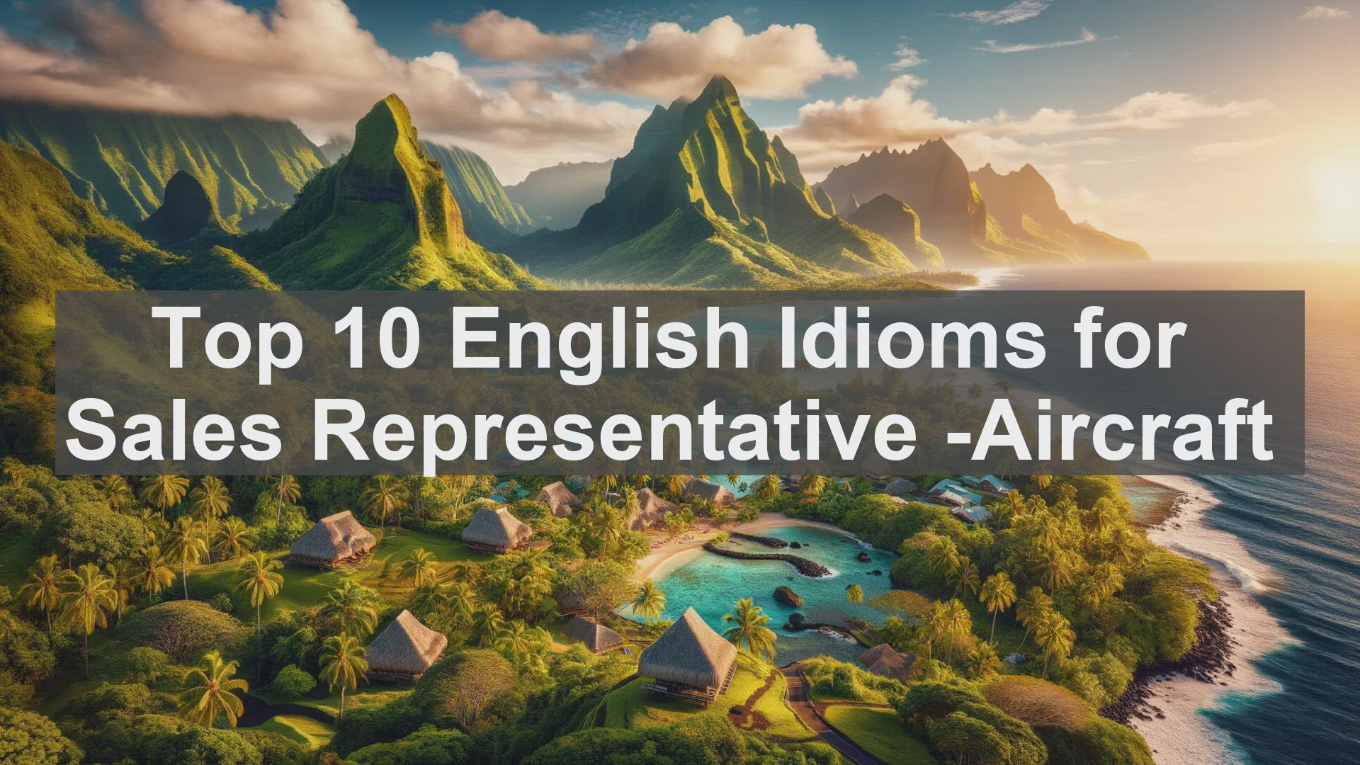 'Video thumbnail for Top 10 English Idioms for Sales Representative Aircraft'