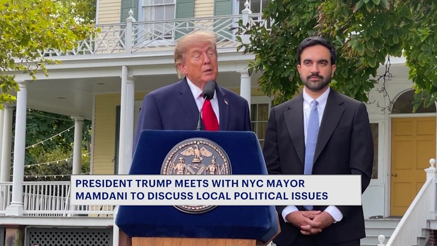 Video thumbnail for President Trump, Mayor Mamdani meet at Gracie Mansion