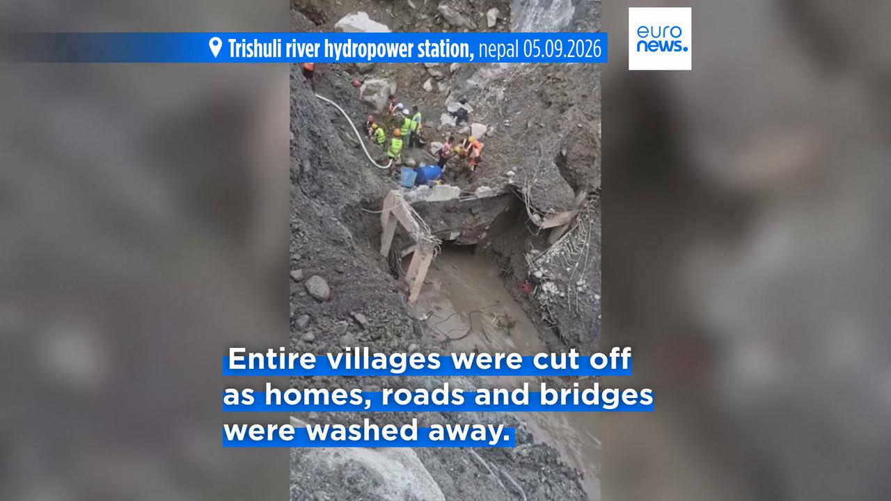 Video thumbnail for Two people pulled alive by Nepal's search and rescue team 10 days after devastating flash floods