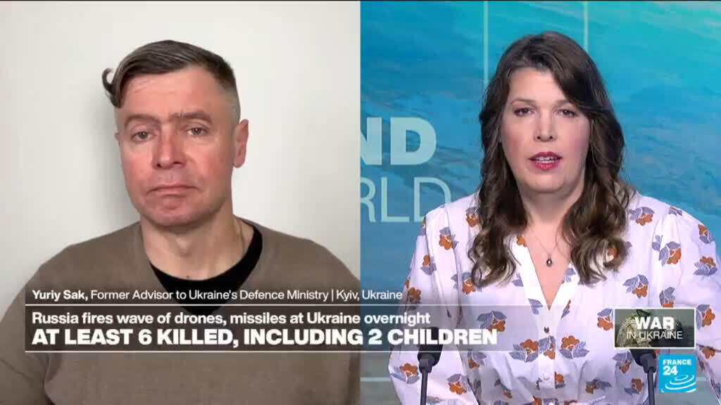 Video thumbnail for Russia fires wave of drones and missiles at Ukraine: At least 6 killed