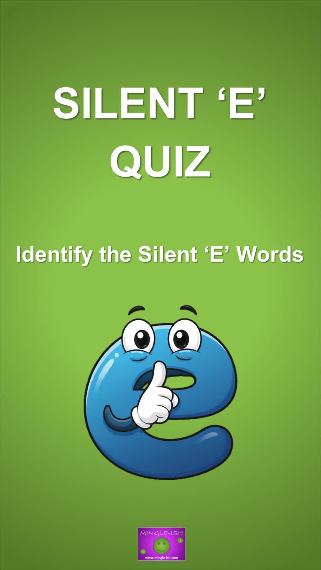 Video thumbnail for Identify the Silent 'E' Words - Multiple Choice Quiz Challenge #2