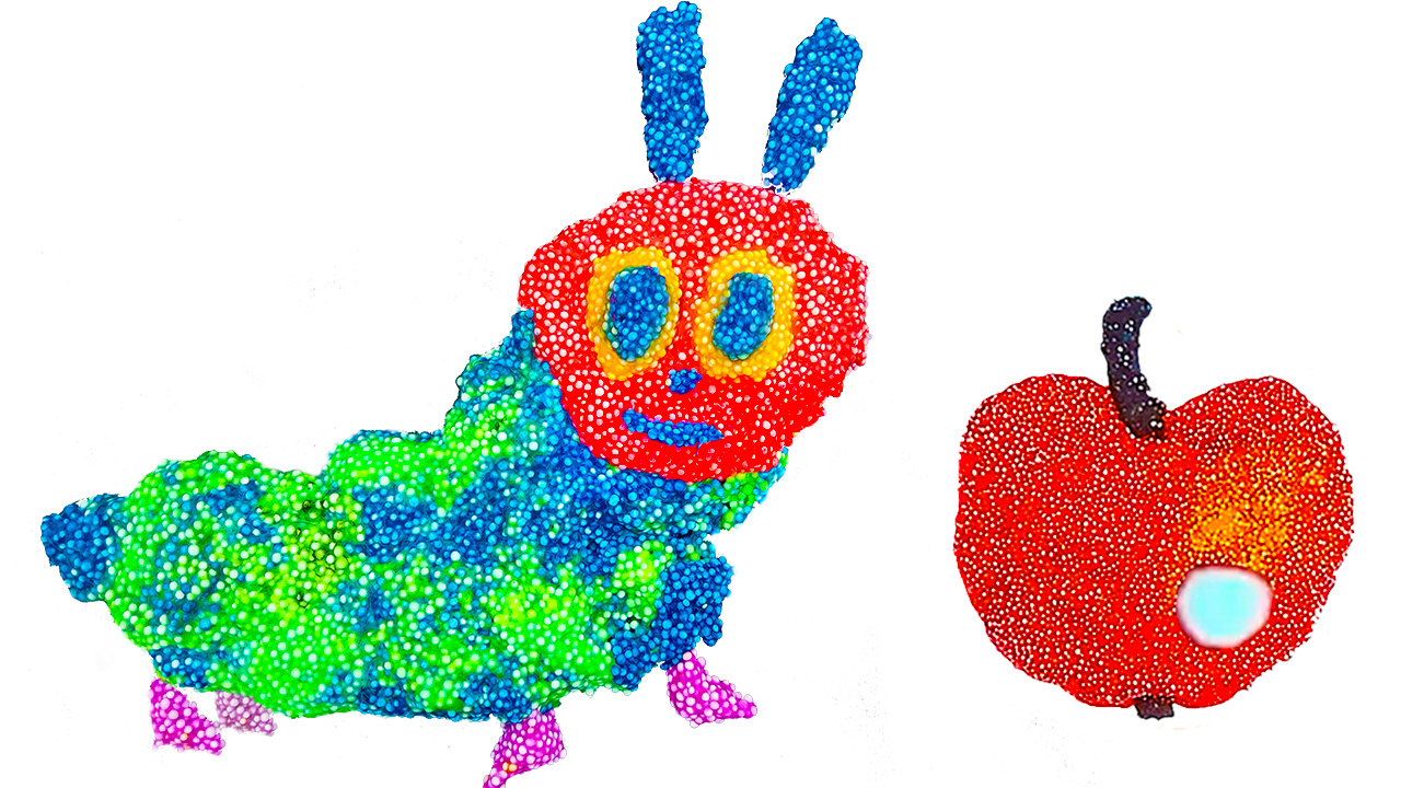 Video thumbnail for The Very Hungry Caterpillar - Eric Carle Animated Story (Foam Clay)