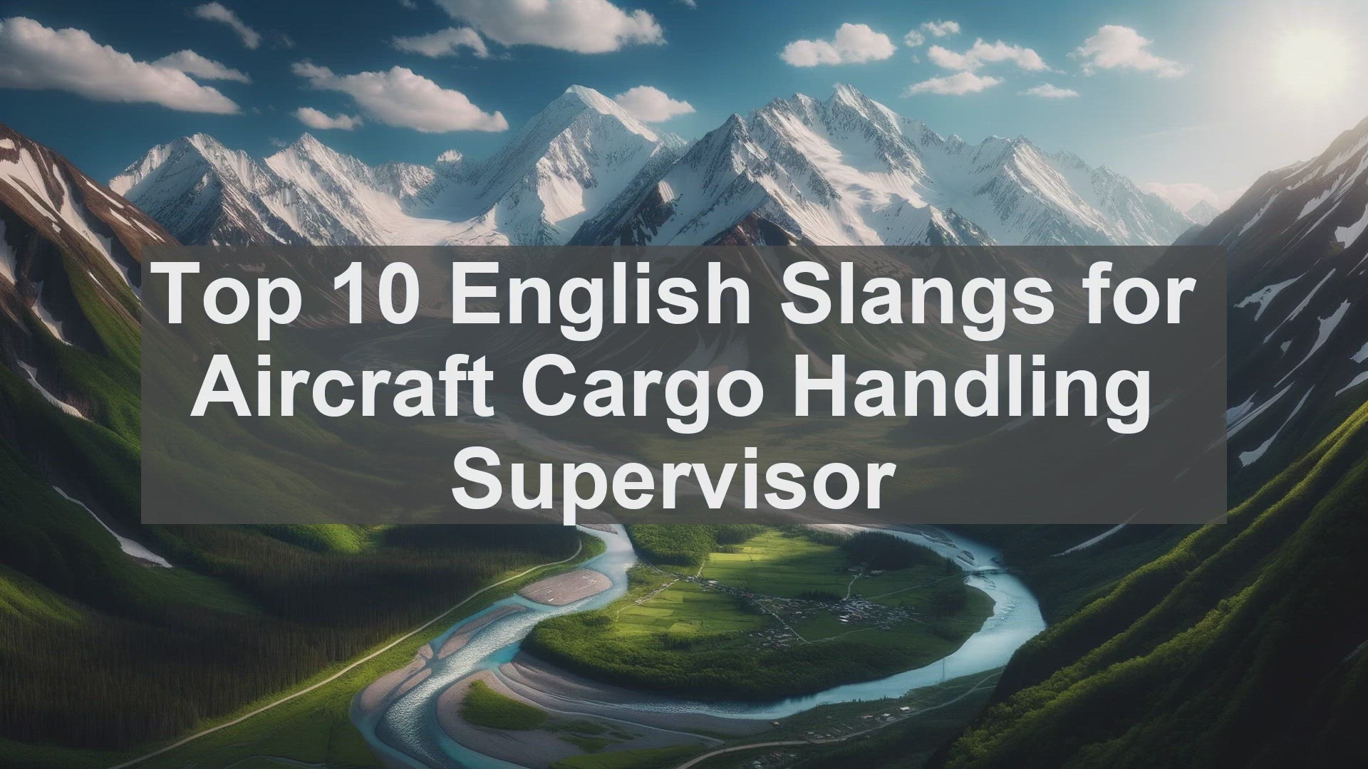 'Video thumbnail for Top 10 English Slangs for Aircraft Cargo Handling Supervisor'