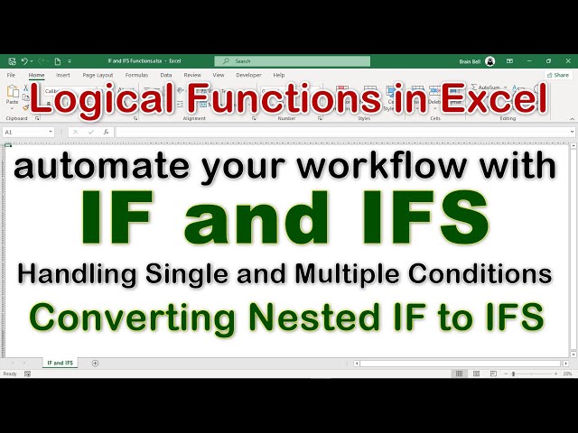 Video thumbnail for Using IF and IFS Functions in Excel