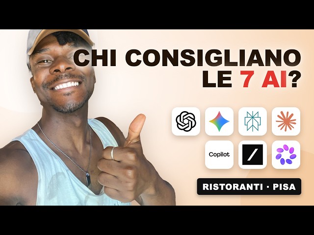 Video thumbnail for Ristoranti di Pisa: cosa rispondono 7 AI quando un turista chiede dove mangiare (audit dal vivo)