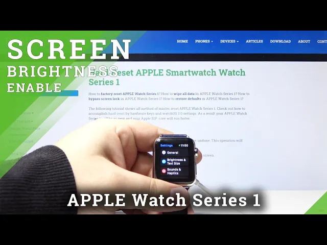 Video thumbnail for How to Change Screen Brightness in APPLE Watch Series 1 – Adjust Watch Display