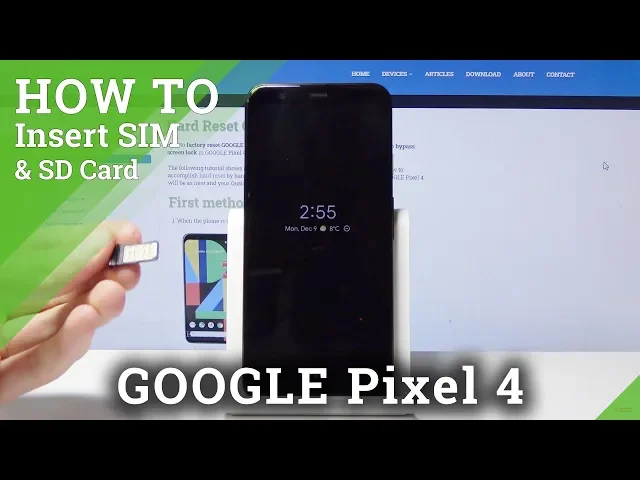 Video thumbnail for How to Insert Nano SIM into Google Pixel 4 - Find Card Slot / Card Installation