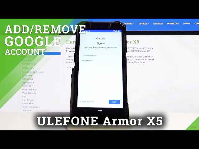 Video thumbnail for How to Add and Remove Google Account in ULEFONE Armor X5 – Google Account