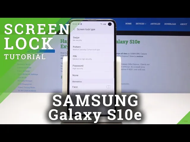 Video thumbnail for How to Add Lock Screen on SAMSUNG Galaxy S10e - Set Up Password / Pattern