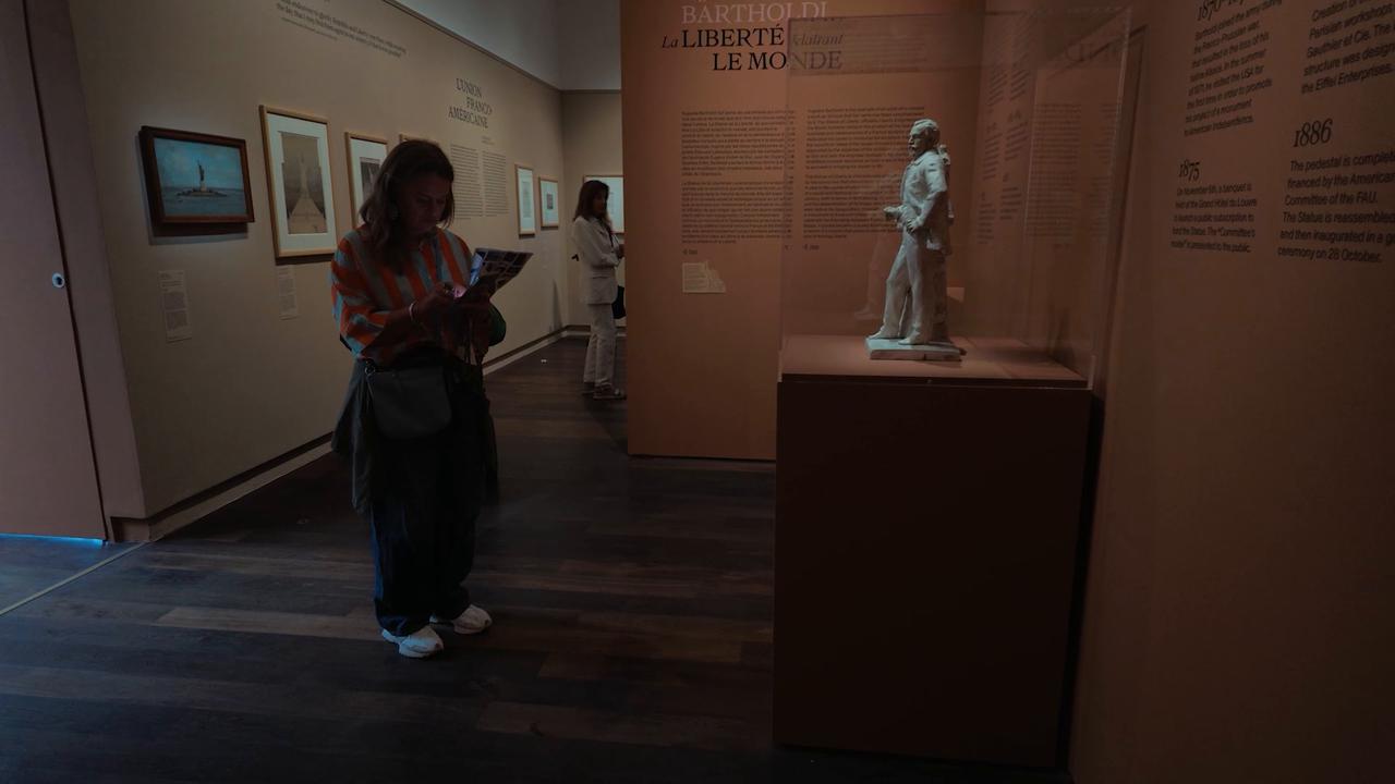 Video thumbnail for France: Exhibition honoring 'Statue of Liberty' designer Auguste Bartholdi opens at Orsay Museum in Paris.