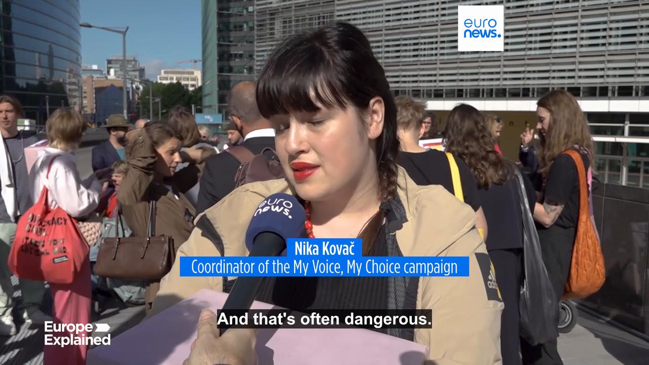 'Video thumbnail for Petition to make access to abortion easier submitted to European Commission'