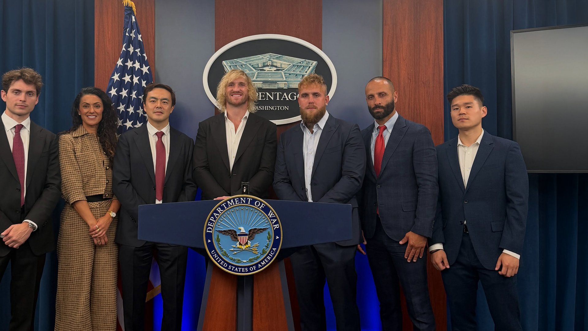 Video thumbnail for Influencers Jake and Logan Paul visit the Pentagon