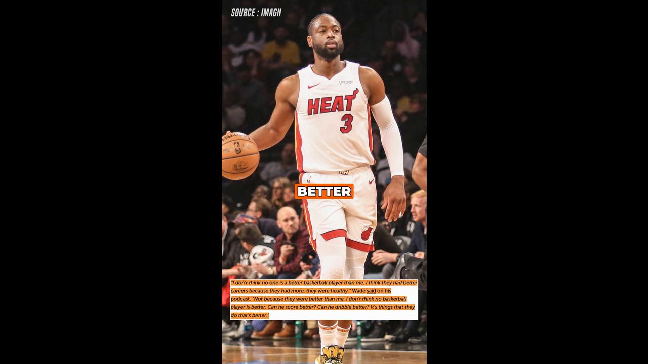 Video thumbnail for Dwyane Wade Claims No Player Was Ever Better Than Him