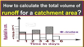 'Video thumbnail for How to calculate the volume of runoff for a catchment area?/Finding vol. of runoff for the rainfall.'