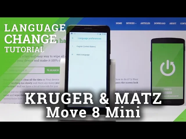 Video thumbnail for How to Change Current Language in Kruger & Matz Move 8 Mini - Change Language