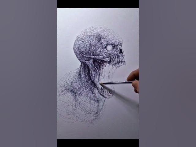 Video thumbnail for bloody skull sketch