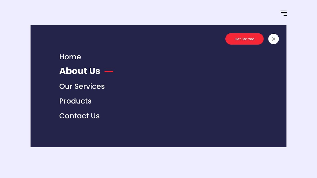 'Video thumbnail for How To Make Interactive Menu For Website Using HTML CSS And JavaScript'