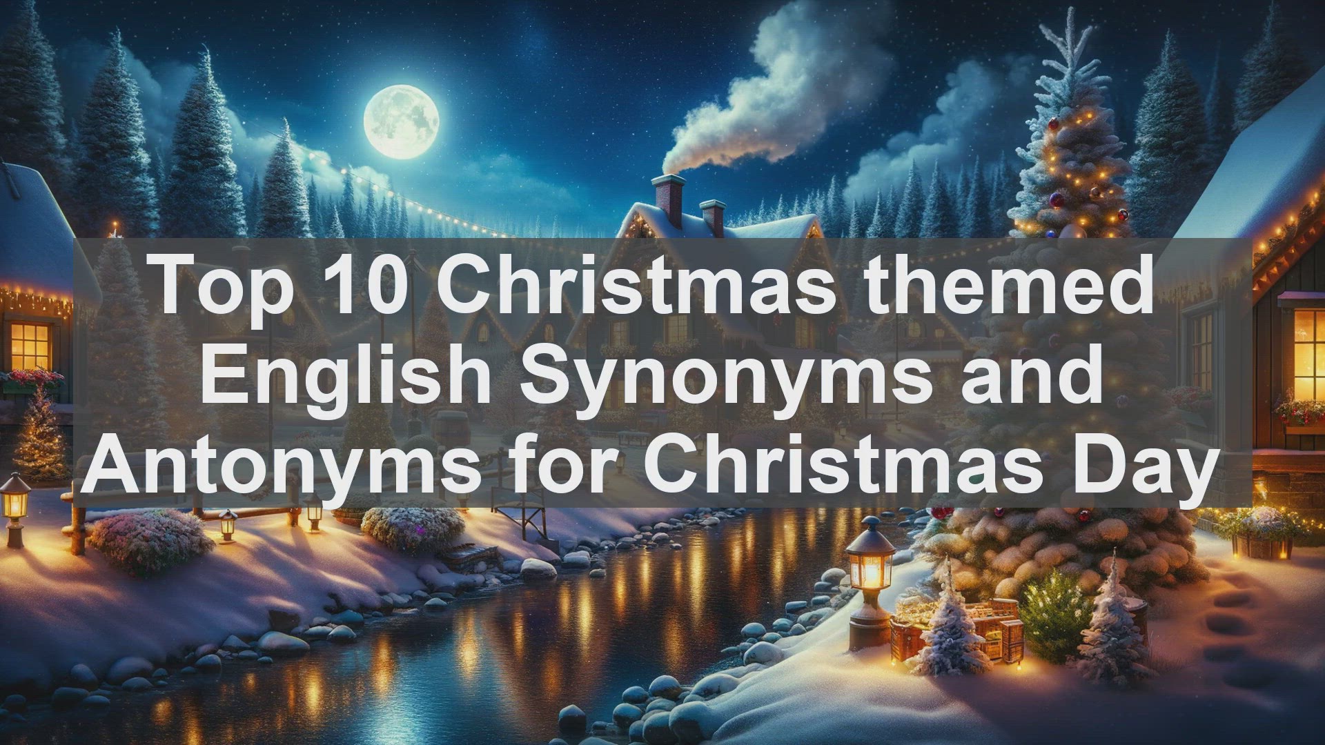 'Video thumbnail for Top 10 Christmas themed English Synonyms and Antonyms for Christmas Day'