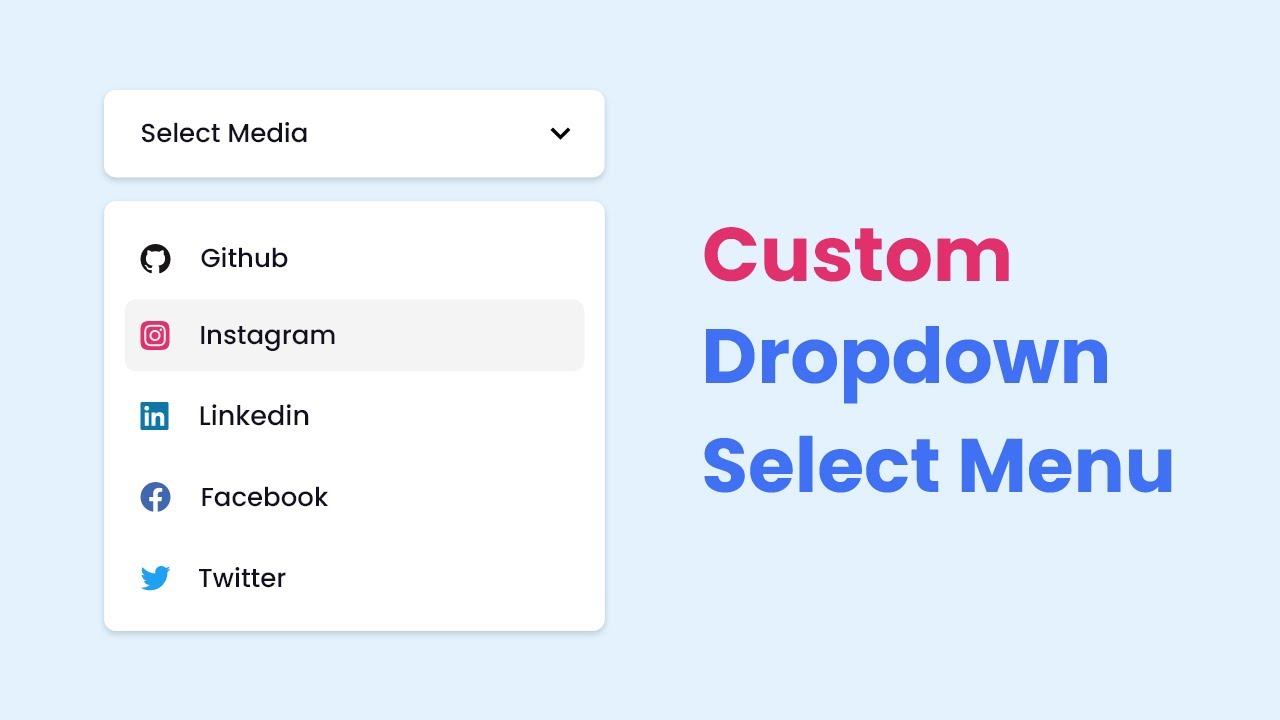 'Video thumbnail for Custom Dropdown Select Menu in HTML CSS & JavaScript'