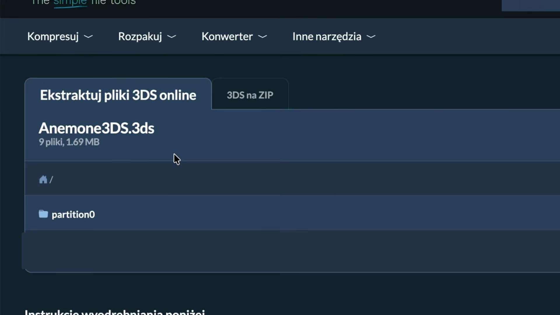 Video thumbnail for Jak Otworzyć i Rozpakować Pliki Nintendo 3DS Online za Darmo | Bez Instalacji Oprogramowania