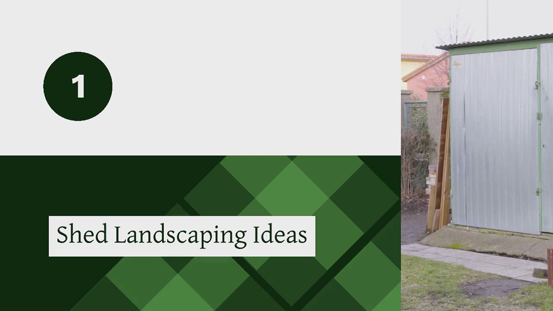 'Video thumbnail for Creative Shed Landscaping Ideas'