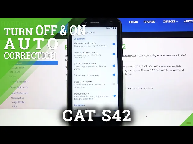 Video thumbnail for How to Locate Text Correction Options in Cat S42 - Manage Typing Settings