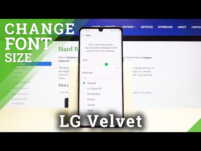 Video thumbnail for How to Get into Font Options in LG Velvet - Change Font Size