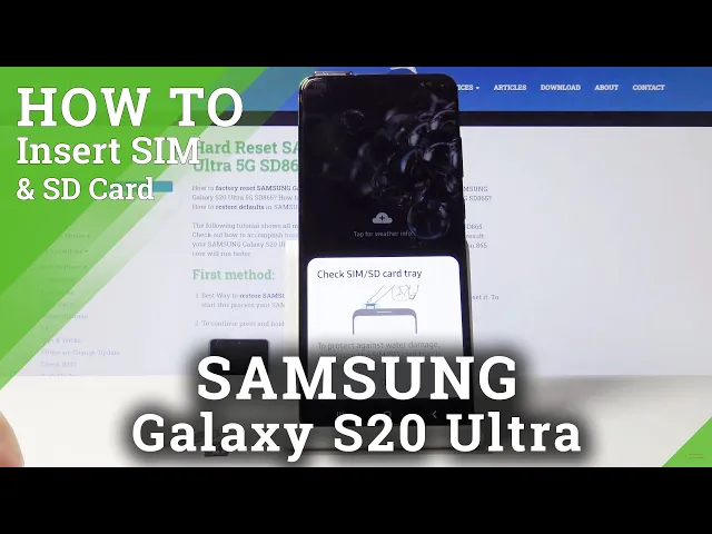 Video thumbnail for How to Insert Nano SIM and Micro SD card in SAMSUNG Galaxy S20 Ultra– Input SD & SIM Card