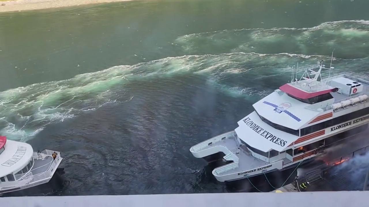 Video thumbnail for US: $80 Million Alaska Cruise Dock Erupts In Fire As Crews Find No Working Hydrants.