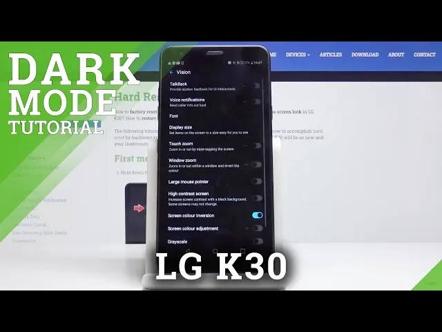 Video thumbnail for How to Invert Colors in LG K30 – Enable Dark Mode