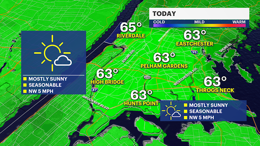 Video thumbnail for A frosty start to Sunday before milder temperatures take over the Bronx