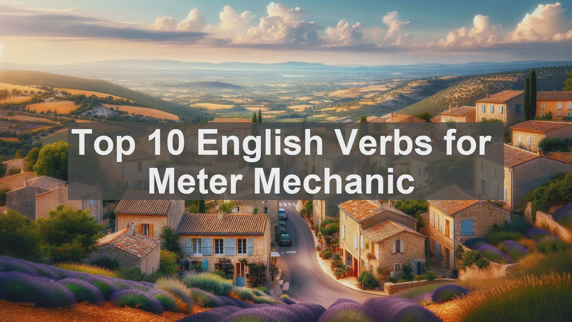 'Video thumbnail for Top 10 English Verbs for Meter Mechanic'