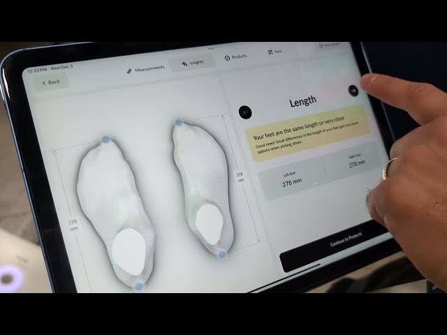Video thumbnail for Volumental Foot Scanning Tech: Results & Shoe Recommendations (part 2/2)