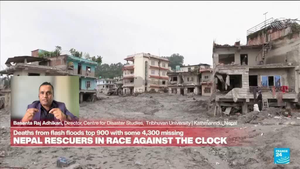 Video thumbnail for Nepal floods 'unprecedented', requires new 'engineering approaches, risk-sensitive urban planning'