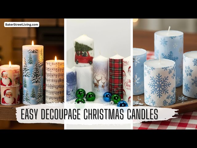 Video thumbnail for Easy to Make Decoupage Christmas Candles
