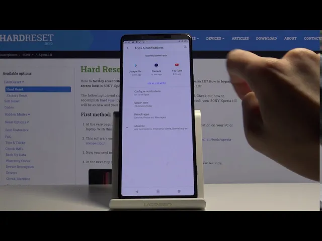 Video thumbnail for How to Reset App Preferences in SONY Xperia 1 II - App Settings