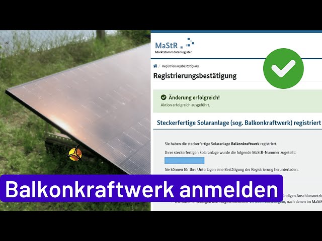 Video thumbnail for Balkonkraftwerk anmelden online - Anleitung komplett im Marktstammdatenregister