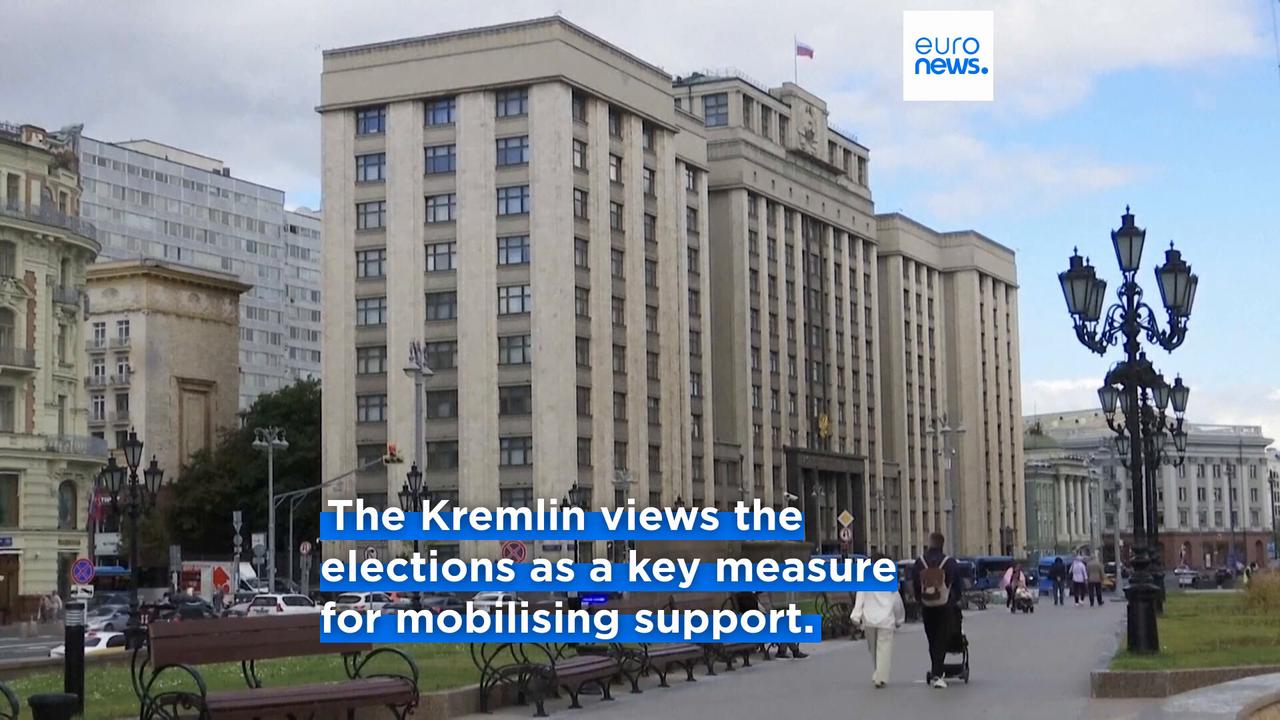 Video thumbnail for Russians vote in elections with no party opposing Putin or war in Ukraine