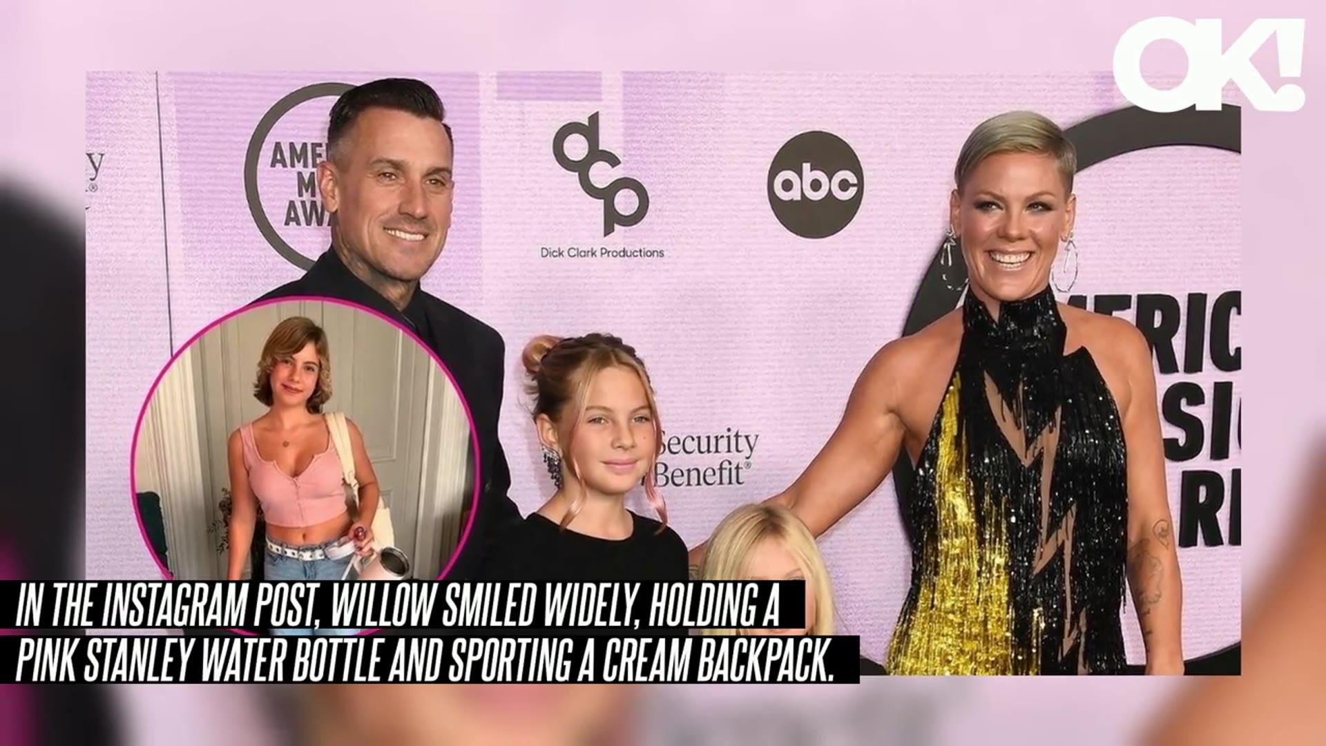'Video thumbnail for Pink and Carey Hart's Daughter Willow Is All Grown Up as She Kicks Off High School: Photo'