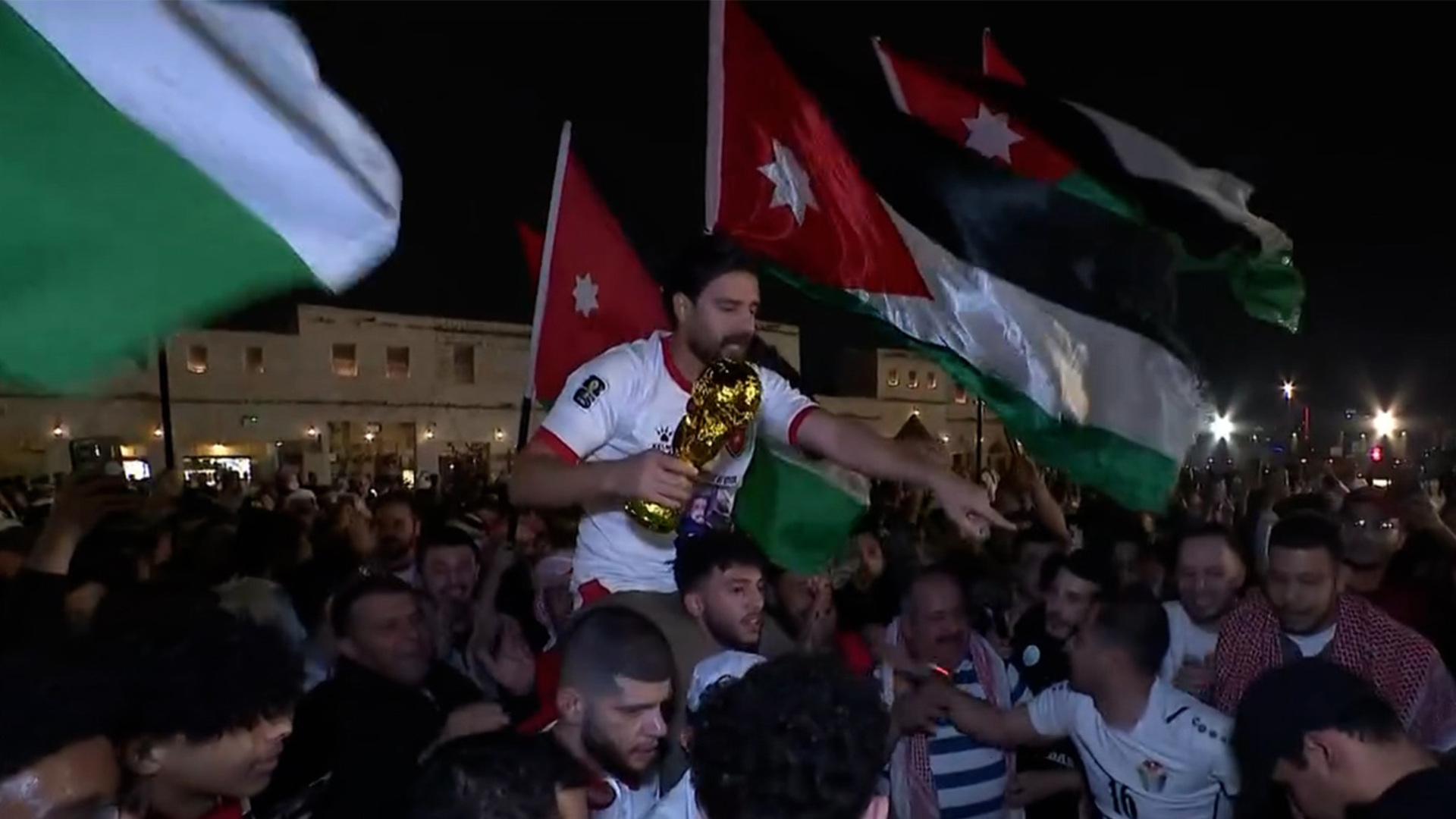 Video thumbnail for Celebrations as Jordan reaches first Arab Cup final