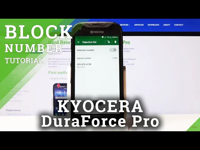 Video thumbnail for How to Block a Number in KYOCERA DuraForce Pro – Create Blacklist