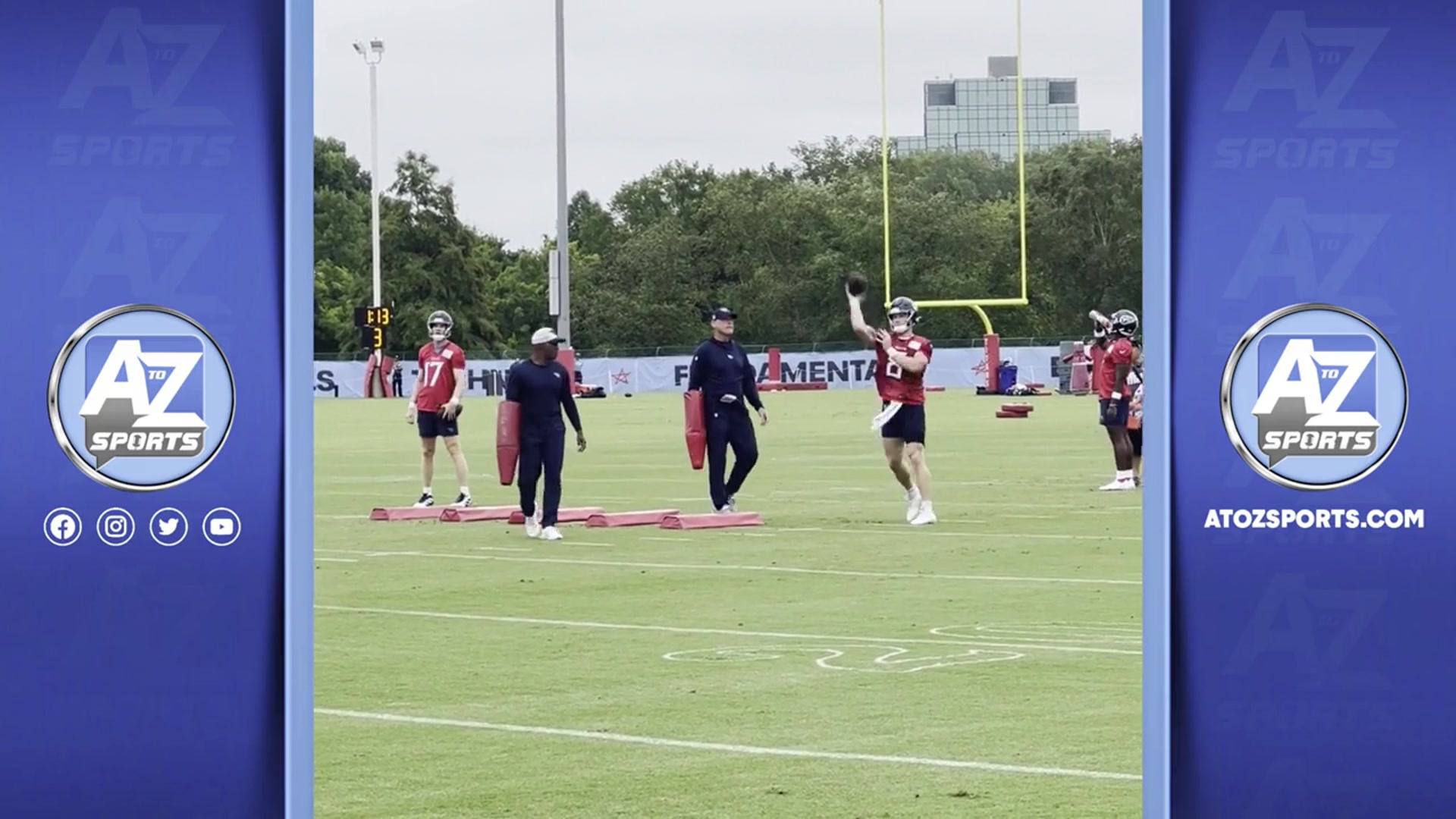 'Video thumbnail for Titans QBs Work on Quick Feet and Quick Releases'