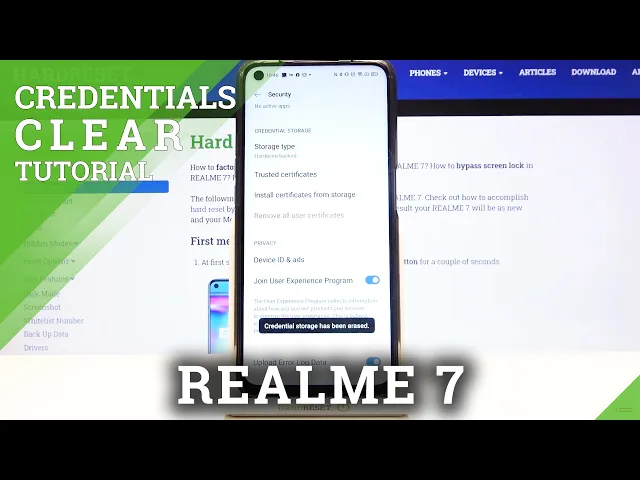 Video thumbnail for How to Clear Credentials in REALME 7 – Delete All Certificates