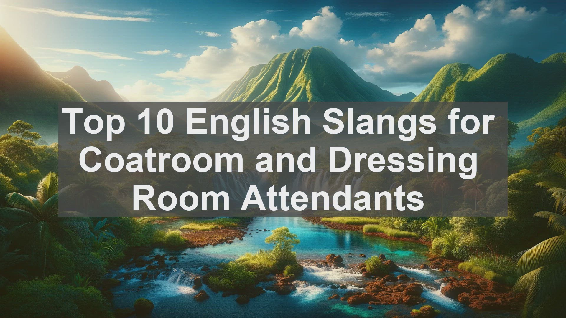 'Video thumbnail for Top 10 English Slangs for Coatroom and Dressing Room Attendants'