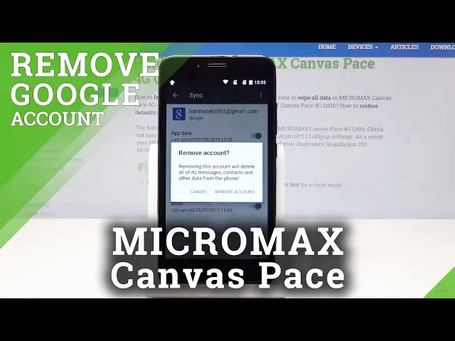 Video thumbnail for How to Remove Google Account in MICROMAX Canvas Pace - Delete Google User