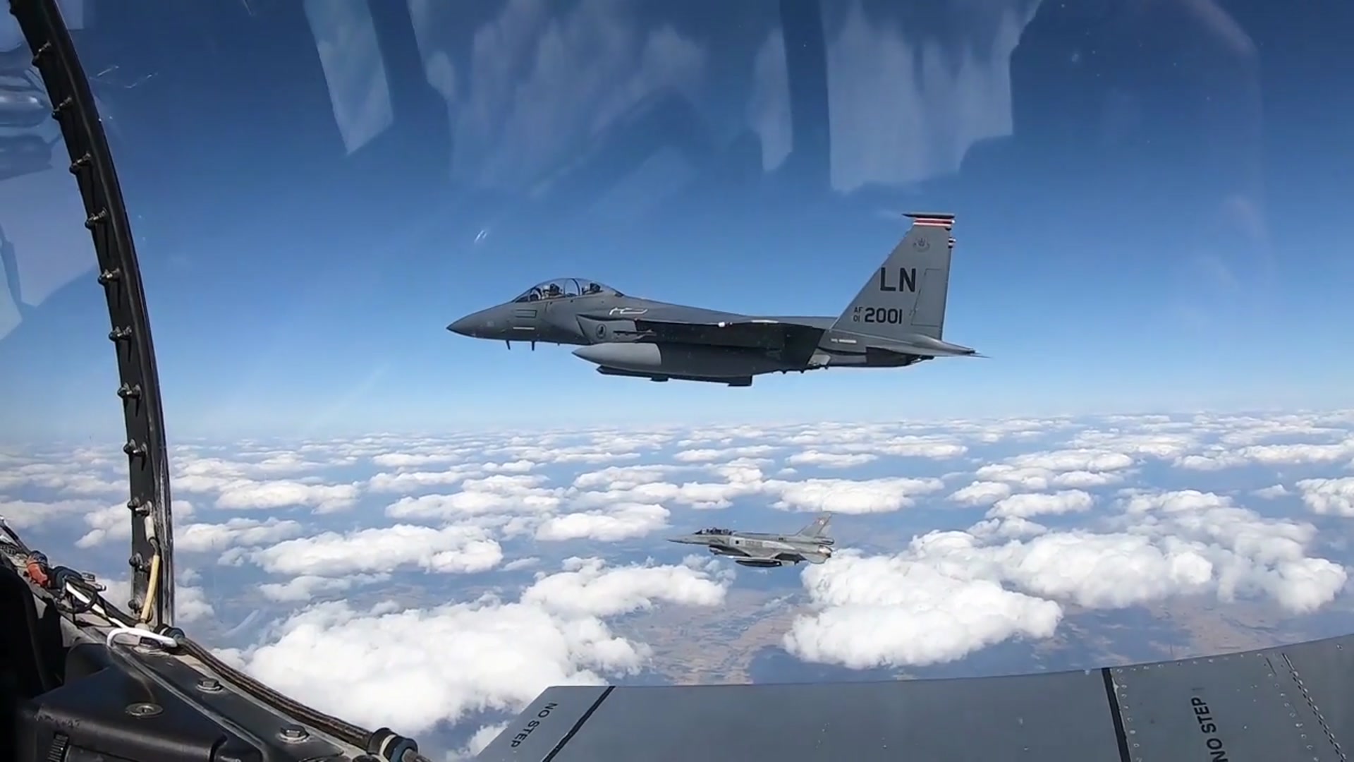 'Video thumbnail for Polish & American Fighter Jets Over Warsaw • Aerial View'