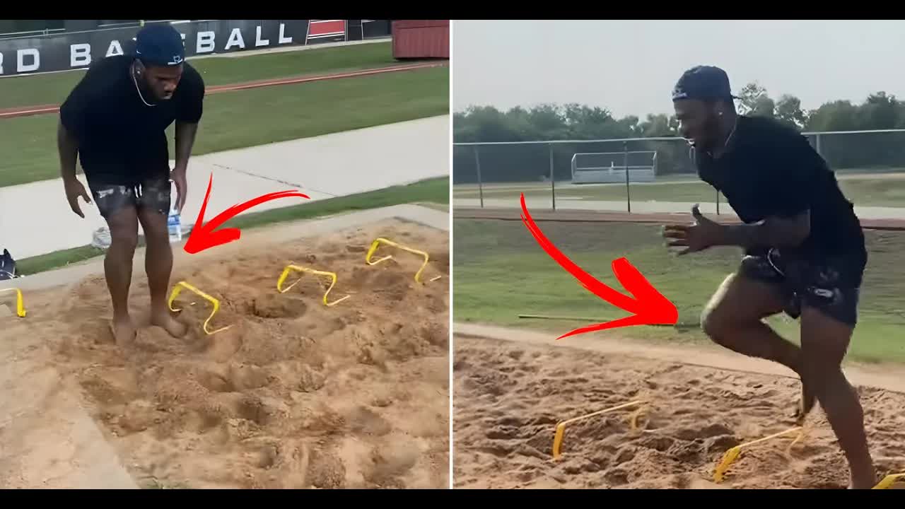 Video thumbnail for #Cowboys Micah Parsons Working Out In The Sand Pit + Grounding & More